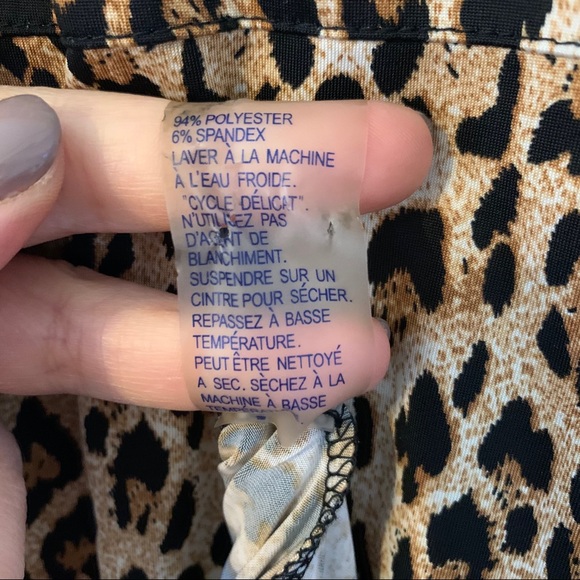 NYGARD LEOPARD CHEETAH TUNIC WILD ANIMAL PRINT LP - Picture 9 of 11